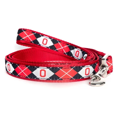 The License House Ohio State Buckeyes Dog Block O Argyle Leash 3 The License House Ohio State Buckeyes Dog Block O Argyle Leash