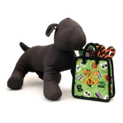 Halloween Tricks For Treats Bag Squeaky Tough Plush Dog Toy - The Worthy Dog