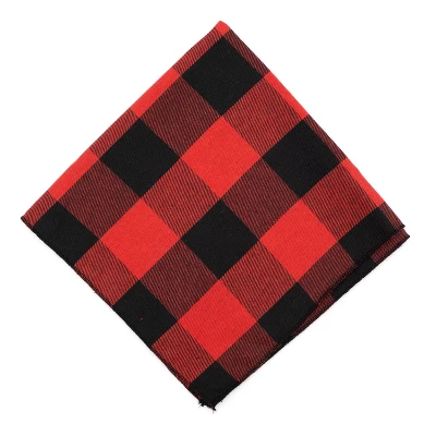 The Worthy Dog Large Buffalo Plaid Classic Square Tie-On Bandana 3 The Worthy Dog Large Buffalo Plaid Classic Square Tie-On Bandana