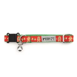 The Worthy Dog Gingerbread Bones Breakaway Adjustable Cat Collar -Pet Shop GUEST 436fe397 3caf 4748 8970 1fe262290161
