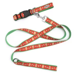 The Worthy Dog Gingerbread Bones Adjustable Dog Collar