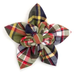 The Worthy Dog Olive Plaid Adjustable Flower Collar Accessory 7 The Worthy Dog Olive Plaid Adjustable Flower Collar Accessory -Pet Shop GUEST 50482b8f 1495 4a91 a213 24d0568c626e