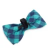 The Worthy Dog Buffalo Check Plaid Bow Tie Adjustable Collar Attachment Accessory
