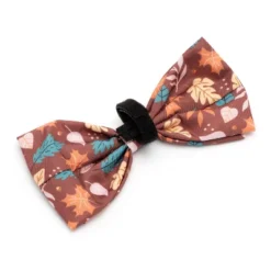 The Worthy Dog Falling Leaves Bow Tie - Adjustable Pet Collar Accessory