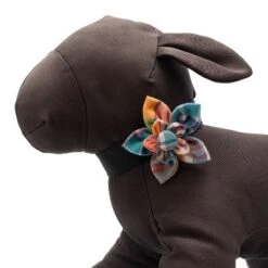 The Worthy Dog Peach Plaid Adjustable Flower Collar Accessory -Pet Shop GUEST 7398f69b 60d9 43f6 9182 dddab8b94448