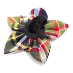 The Worthy Dog Olive Plaid Adjustable Flower Collar Accessory 6 The Worthy Dog Olive Plaid Adjustable Flower Collar Accessory -Pet Shop GUEST 766ccc25 030e 4c32 a318 d6e557985f59