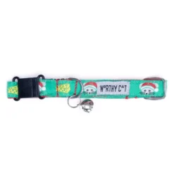 The Worthy Dog Not A Creature Was Stirring Breakaway Adjustable Cat Collar
