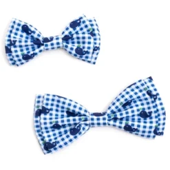 The Worthy Dog Gingham Whales Bow Tie Accessory -Pet Shop GUEST 9086ac08 3889 4ab3 bb27 046b6f51b3db
