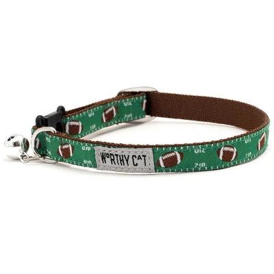 Football Field Adjustable Cat Collar - The Worthy Dog 5 Football Field Adjustable Cat Collar - The Worthy Dog - Image 3