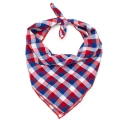 The Worthy Dog Check Pattern Classic Square Tie-On Bandana