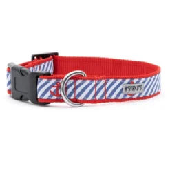 The Worthy Dog Navy Stripe Anchors Dog Collar -Pet Shop GUEST ae8b7c0e 3cd7 476c b160 ba98910e2b89
