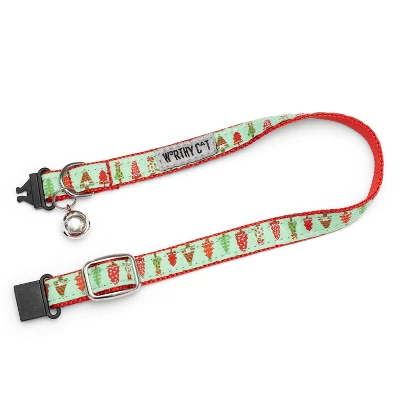 The Worthy Dog Holiday Trees Breakaway Adjustable Cat Collar 3 The Worthy Dog Holiday Trees Breakaway Adjustable Cat Collar