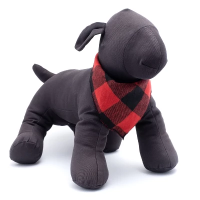 The Worthy Dog Large Buffalo Plaid Classic Square Tie-On Bandana 4 The Worthy Dog Large Buffalo Plaid Classic Square Tie-On Bandana - Image 2