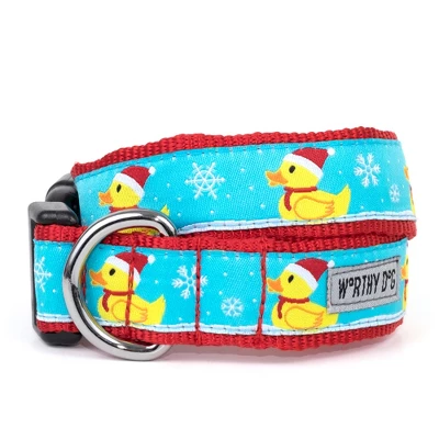 The Worthy Dog Santa Duck Dog Collar 3 The Worthy Dog Santa Duck Dog Collar