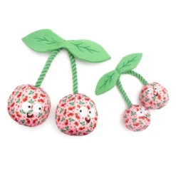 Cherries Jubilee Squeaky Plush Dog Toy - The Worthy Dog -Pet Shop GUEST bece970a d1ad 487f a263 3bde6581605c