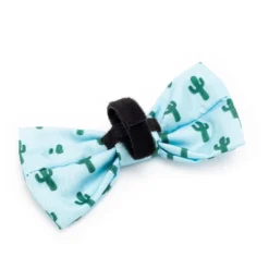 The Worthy Dog Cactus Bow Tie Adjustable Collar Attachment Accessory