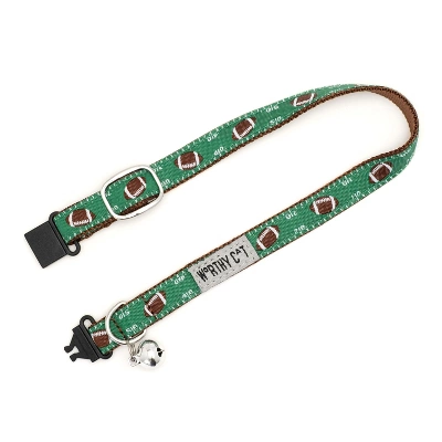 Football Field Adjustable Cat Collar - The Worthy Dog 3 Football Field Adjustable Cat Collar - The Worthy Dog