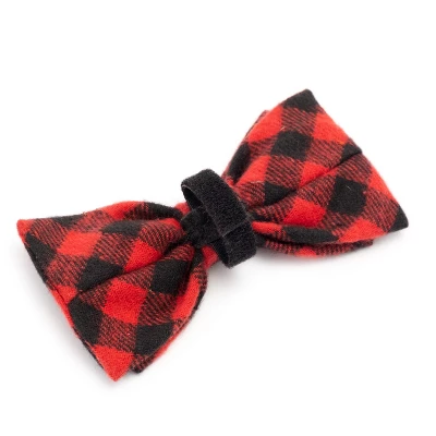 The Worthy Dog Buffalo Plaid Bow Tie Adjustable Collar Attachment Accessory 3 The Worthy Dog Buffalo Plaid Bow Tie Adjustable Collar Attachment Accessory