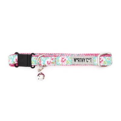 Watercolor Floral Adjustable Cat Collar - The Worthy Dog 4 Watercolor Floral Adjustable Cat Collar - The Worthy Dog - Image 2