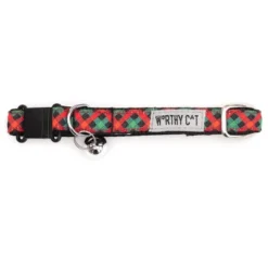 The Worthy Dog Holiday Check Breakaway Adjustable Cat Collar -Pet Shop GUEST e2ad44e9 90a0 47f3 8510 cd9fda00555c