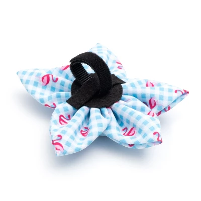 The Worthy Dog Gingham Flamingos Flower Accessory 3 The Worthy Dog Gingham Flamingos Flower Accessory