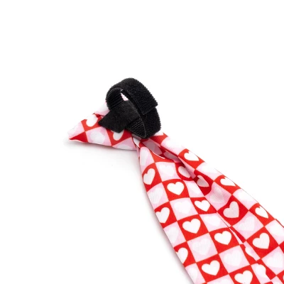 The Worthy Dog Colorblock Hearts Neck Tie Accessory 3 The Worthy Dog Colorblock Hearts Neck Tie Accessory